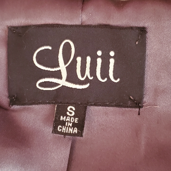 Luii Elegant Grey and Black Patterned Coat, S - Picture 2 of 10